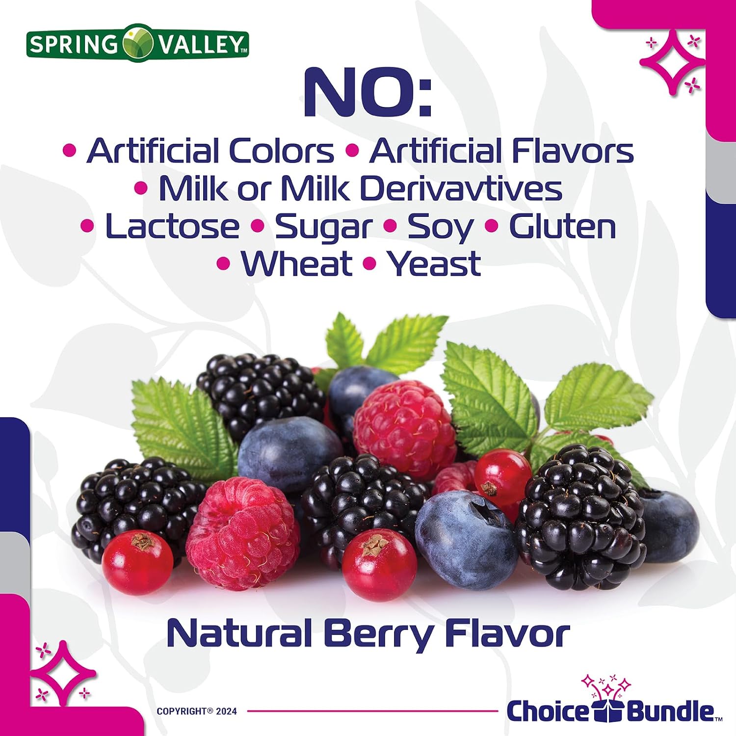 Choice Bundle Spring Valley Liquid Vitamin B12 5000 mcg Food Supplement Natural Berry Flavour 2 fl oz (60 ml) 4 Pack (approx. 240 ml Total) + Vitamin Guide and Keychain Pill Holder (6 Items) - görsel 5