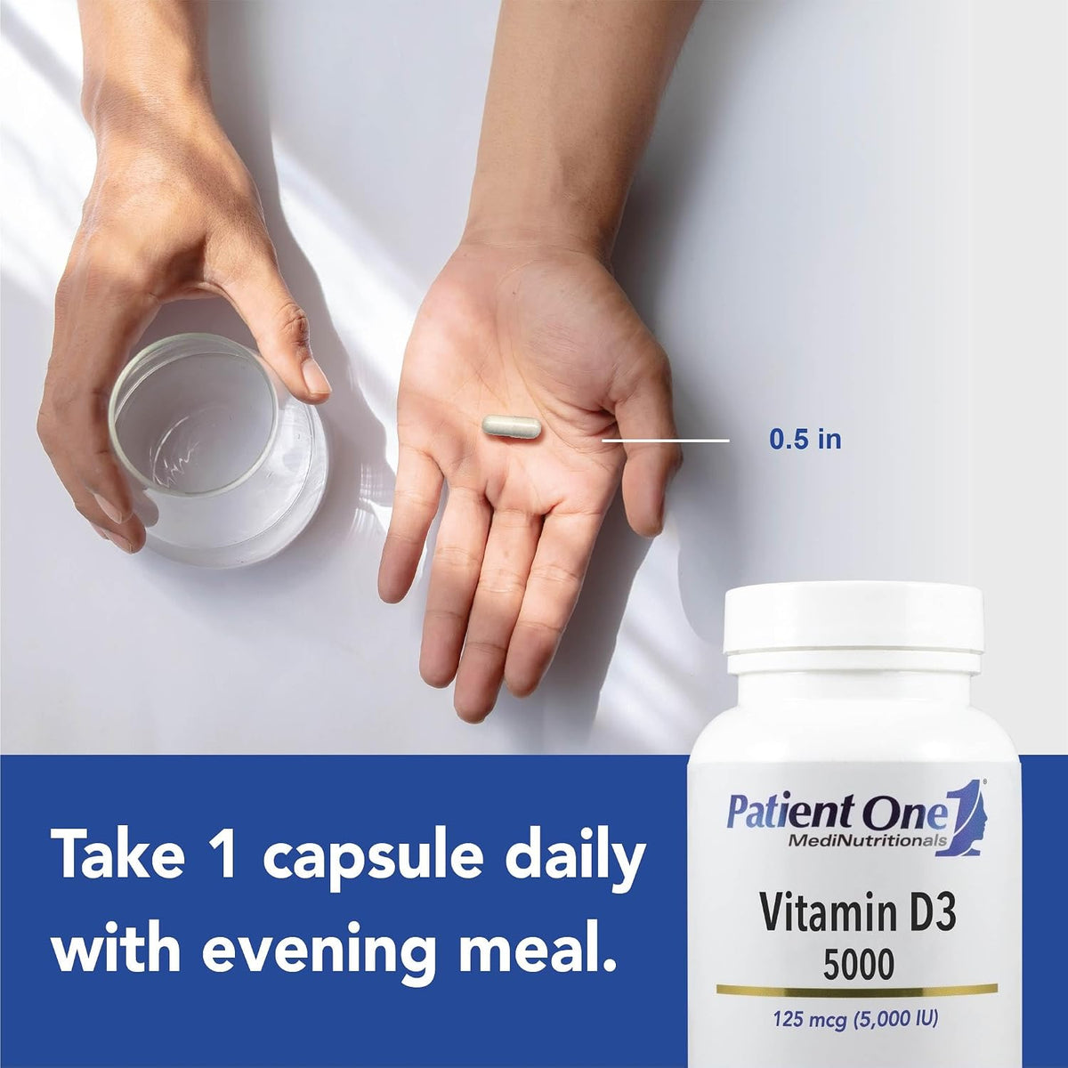 Patient One Vitamin D3 5,000 IU – 120 Capsules (2-Pack) - görsel 3