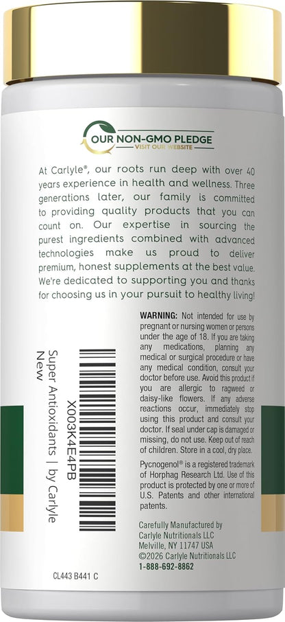 Carlyle Antioxidants Supplement | 100 Caplets | Nutritional Complex | Vitamins A, C & E | Non-GMO, Gluten-free Formula