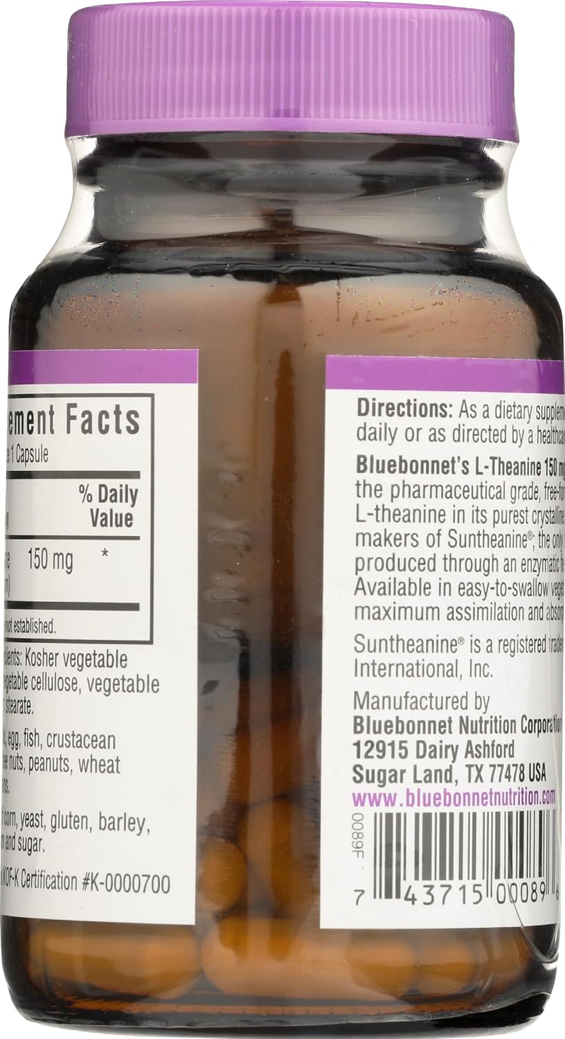 Bluebonnet Nutrition L-Theanine 200 mg, 30 CT - görsel 2