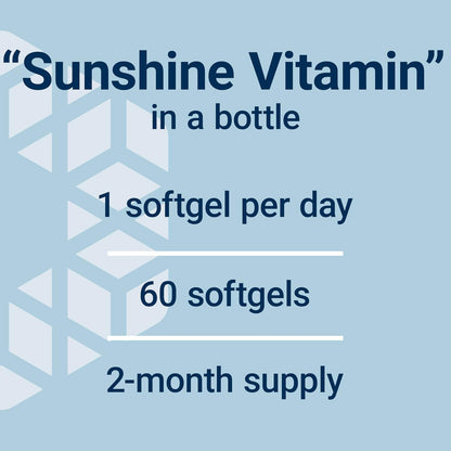 Life Extension Vitamin D3 125 mcg (5000 IU) - Bone Health & Immune Support - 60 Softgels