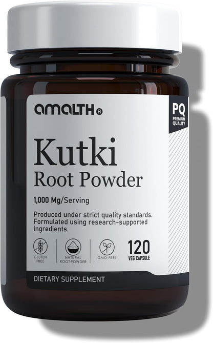 AMALTH Kutki Capsules 1000 mg - Picrorhiza Kurroa Root Extract Supplement, 120 Veg Capsules