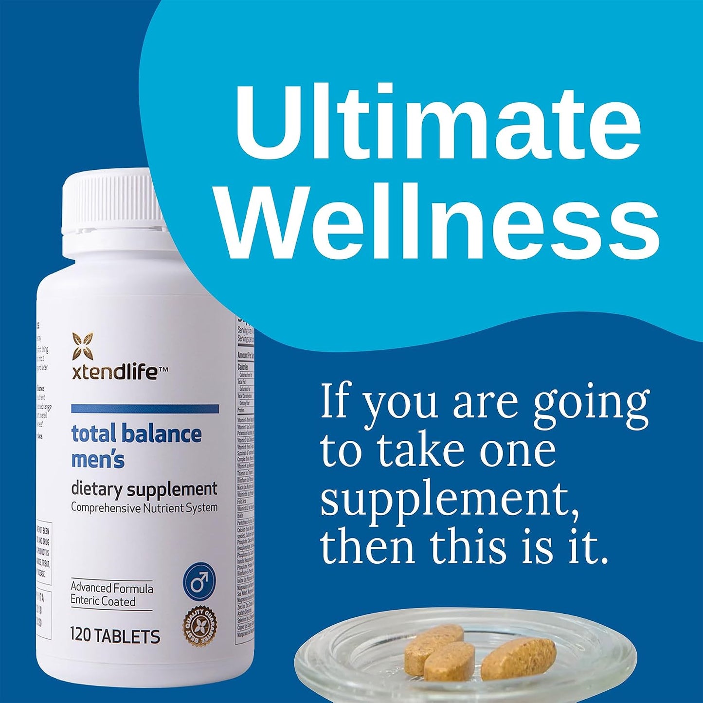 Xtendlife Total Balance Men's Multivitamin: 77+ Bioactive Nutrients for Daily Wellbeing (30-Day Supply) - görsel 4