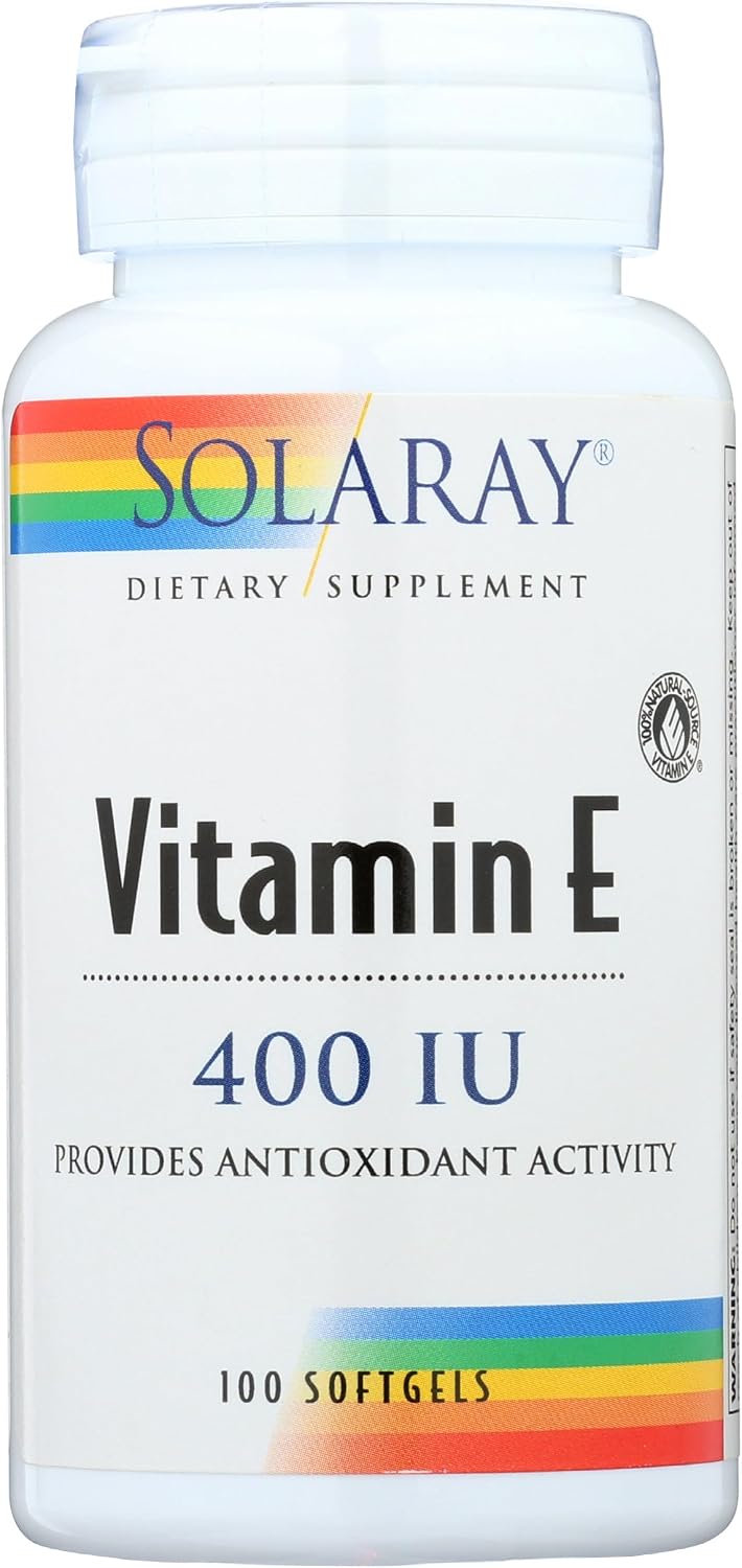 SOLARAY Vitamin E d-Alpha Tocopherol 268 mg (400 IU) - 100 Softgels - görsel 4