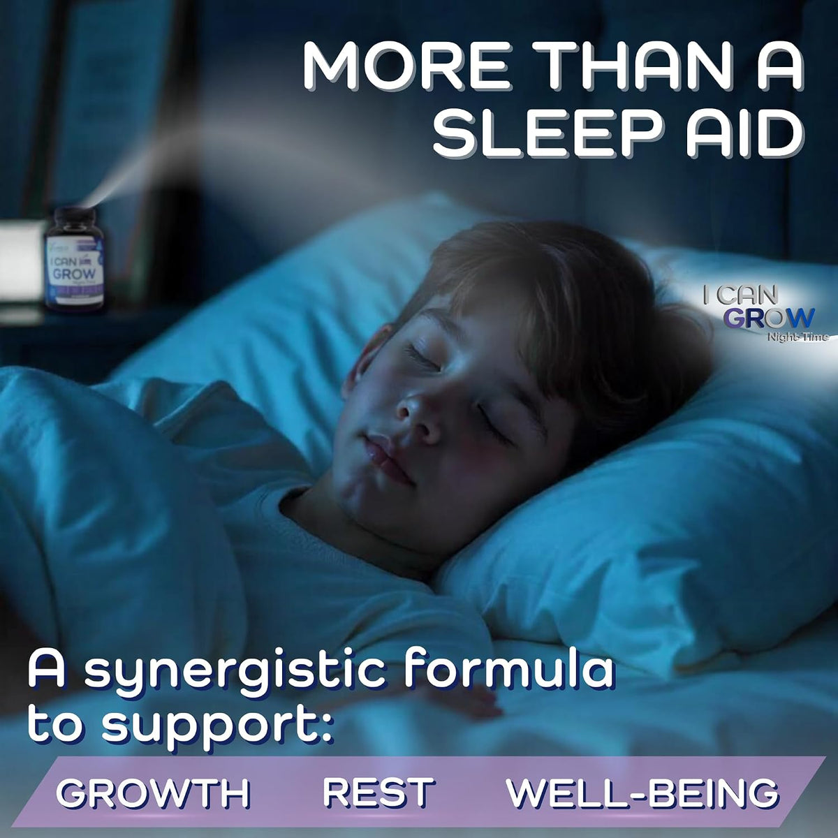 I Can Grow Night-time Children's Vitamins | Sleep Aid with Magnesium Bisglycinate - görsel 7