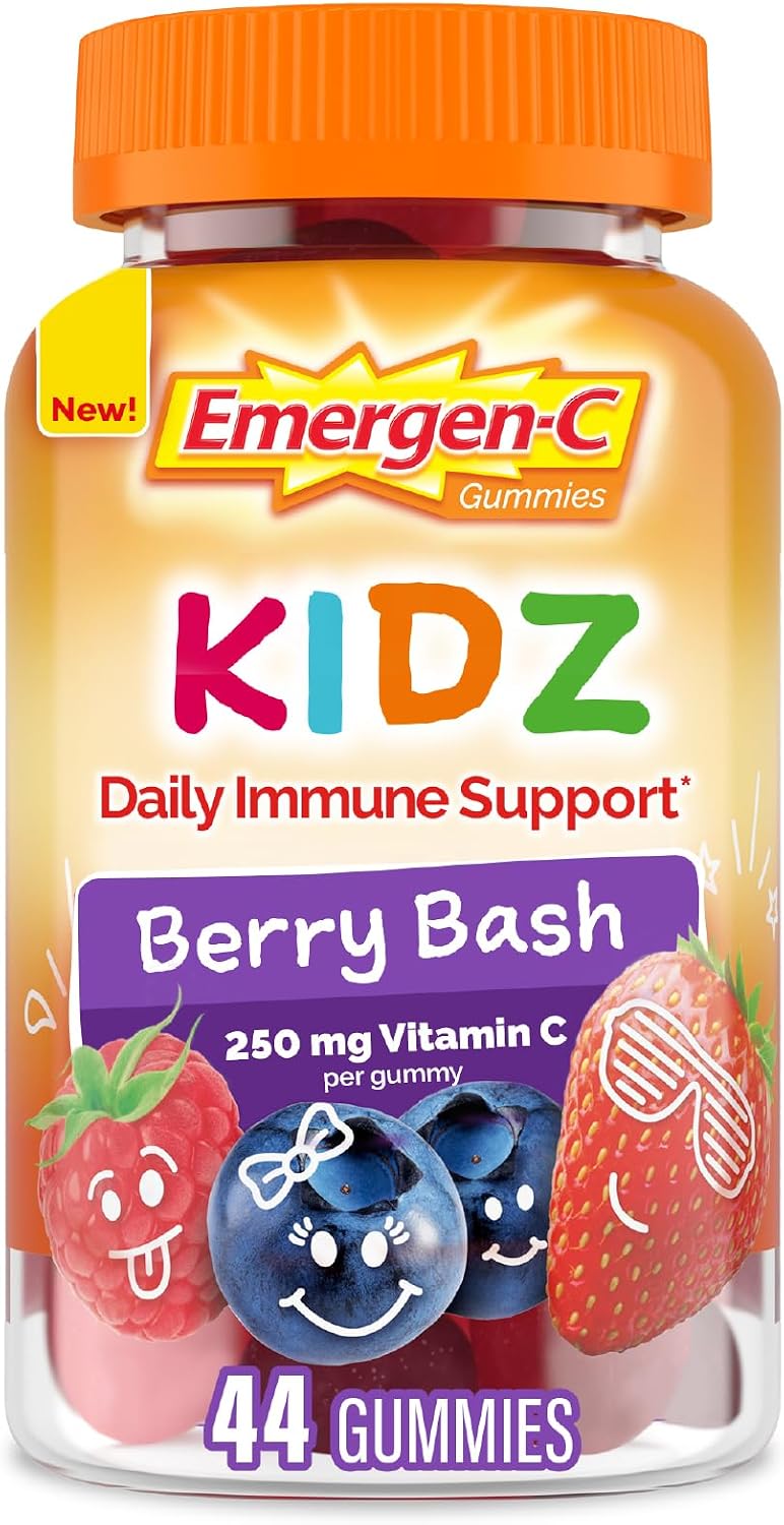 Emergen-C Kidz Daily Immune Support Gummies, Berry Bash – 44 Count - görsel 1