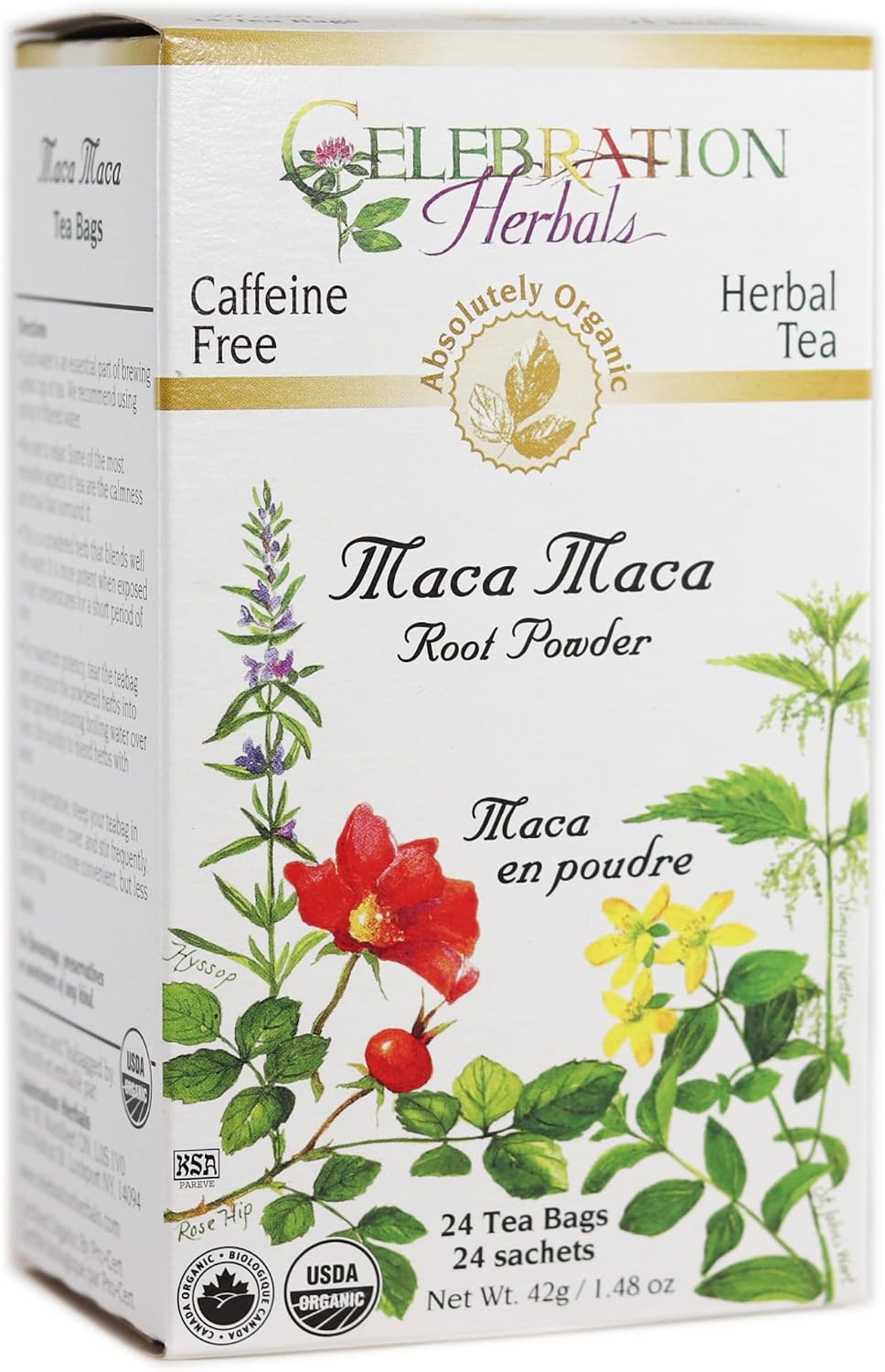 CELEBRATION HERBALS Organic Maca Root Powder 24 Sachets - görsel 1