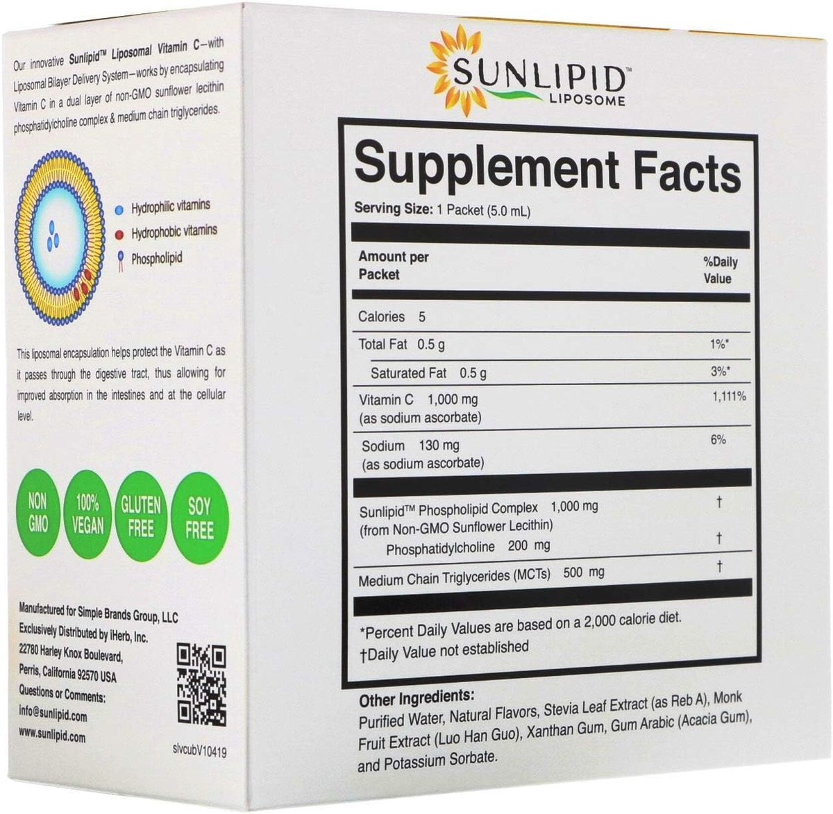 SunLipid Liposomal Vitamin C with MCT Oil – 30 Sachets, 5 ml Each - görsel 8