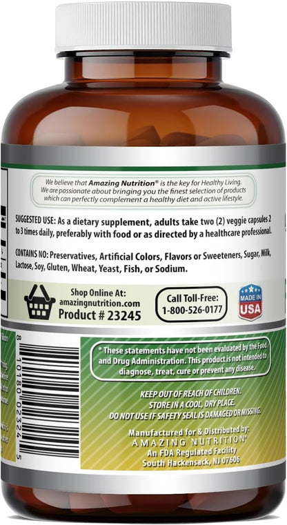 Amazing Formulae Fenugreek Seed 1220 mg - 180 Veggie Capsules - Non-GM, Gluten-free Food Supplement