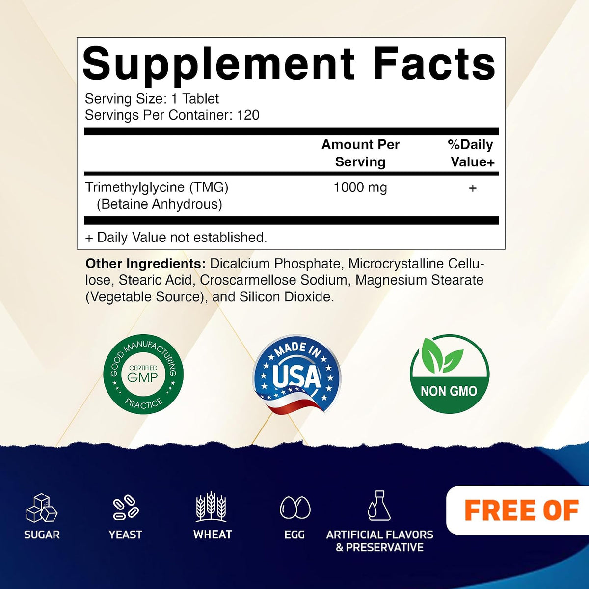 Vitamatic TMG Supplements 1000mg - – Contributes to Heart Health: By maintaining homocysteine metabolism, TMG – Image 2