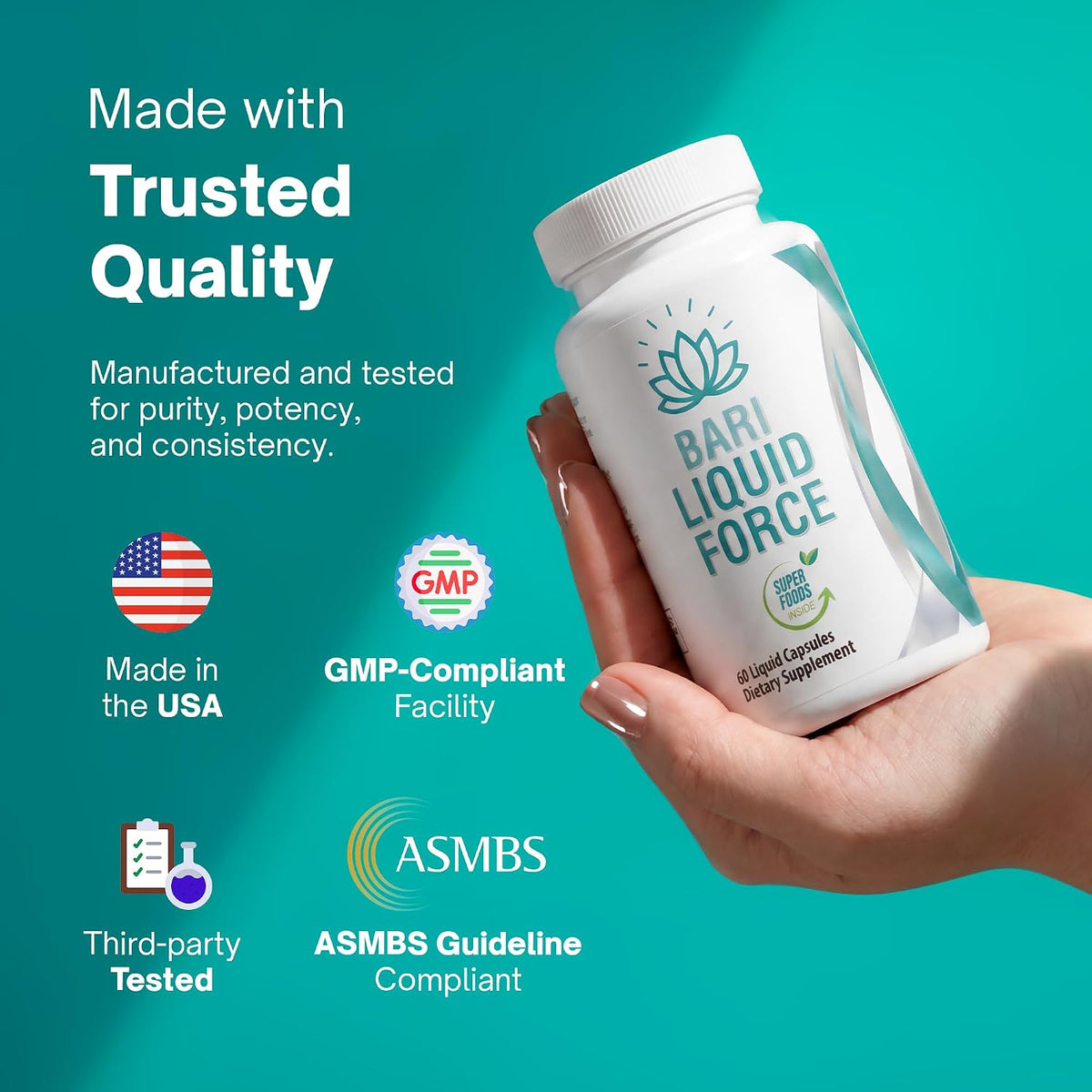 Bariatric Multivitamin with Iron - Liquid-Filled Softgels - ASMBS Compliant - 60 Count - görsel 10