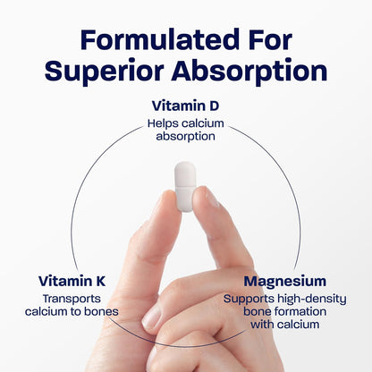 BONE SCIENCE Primeheight Bone & Growth Support - Calcium, Vitamin D3, K2, Magnesium, Zinc - 120 Tablets