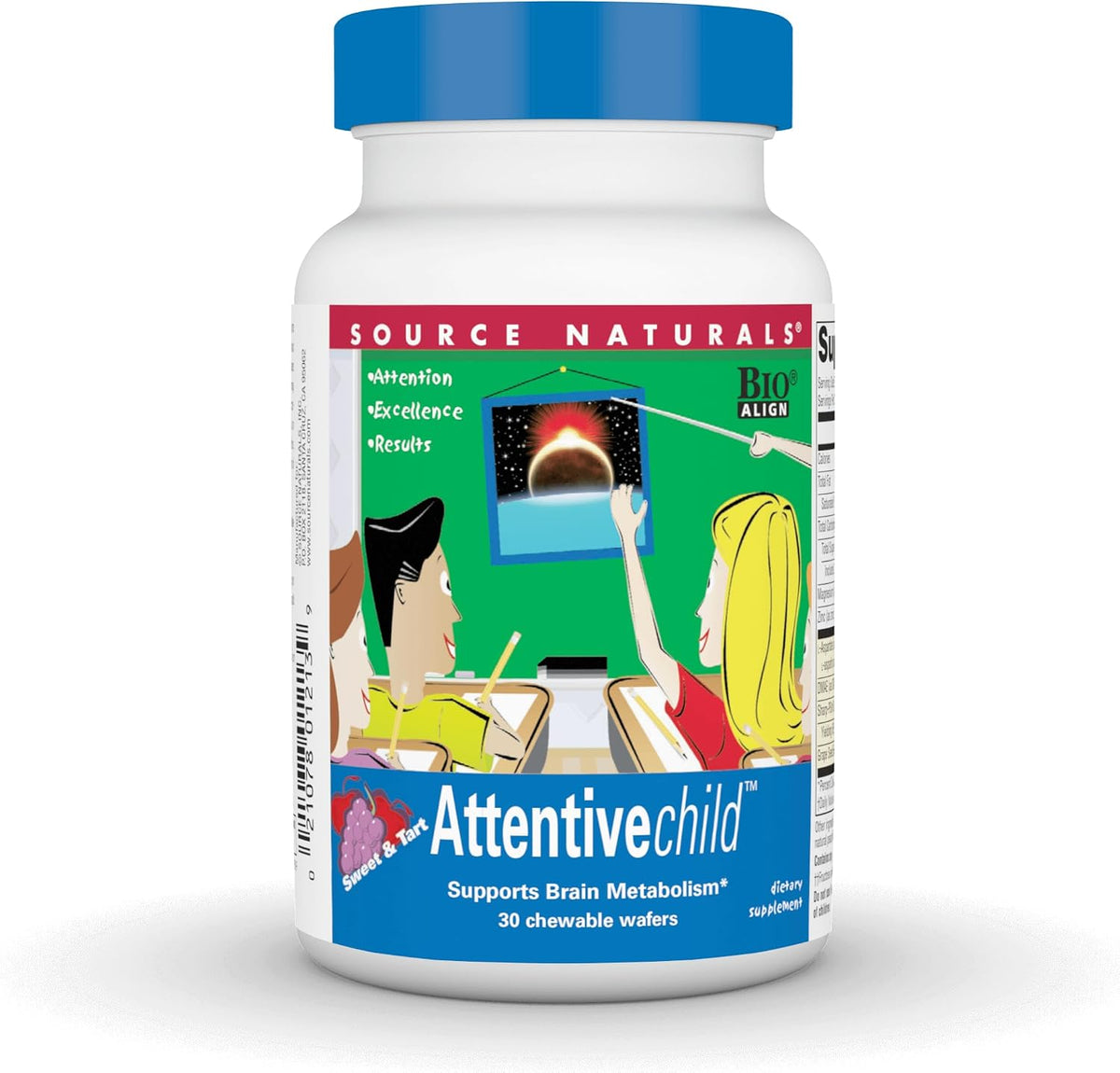 Source Naturals Attentive Child Chewable Wafers - Brain Metabolism Support, 30 Fruit Wafers - görsel 1