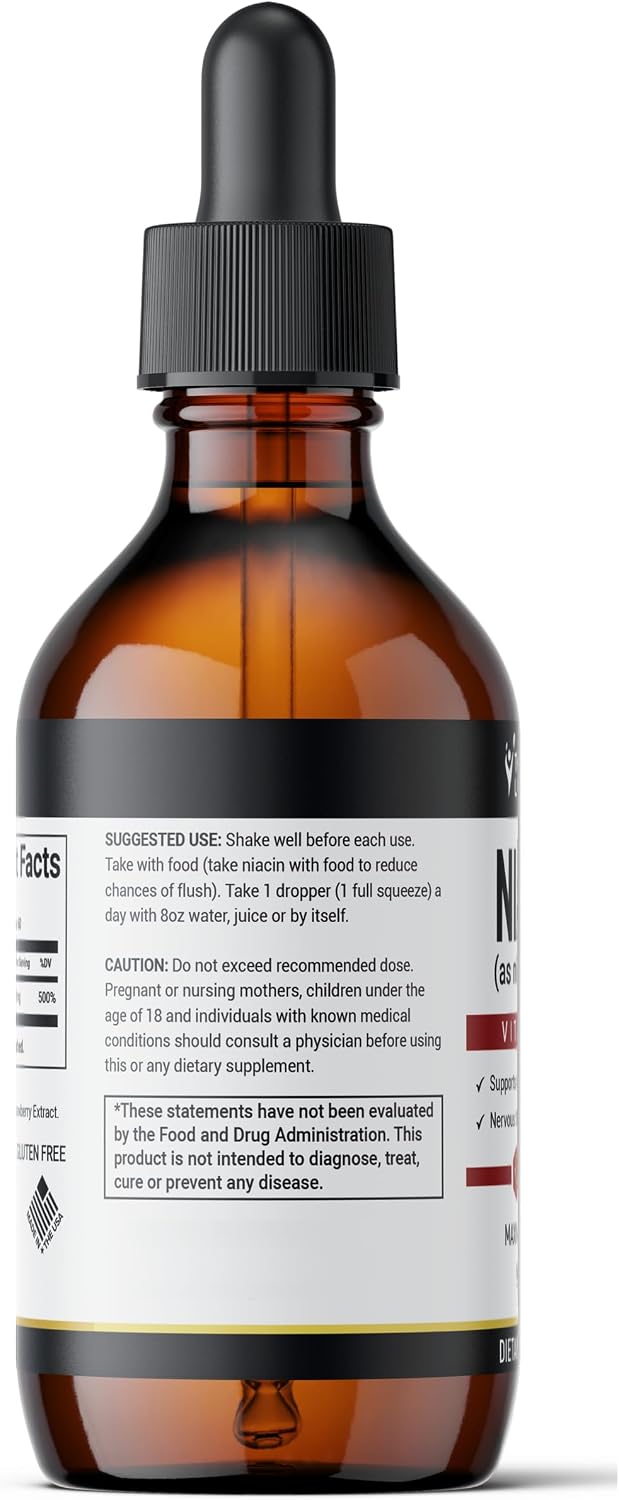 The Healthy Life 4 ME Vitamin B3 Niacinamide Liquid – 20mg per Serving, 60-Day Supply, 60ml - görsel 5