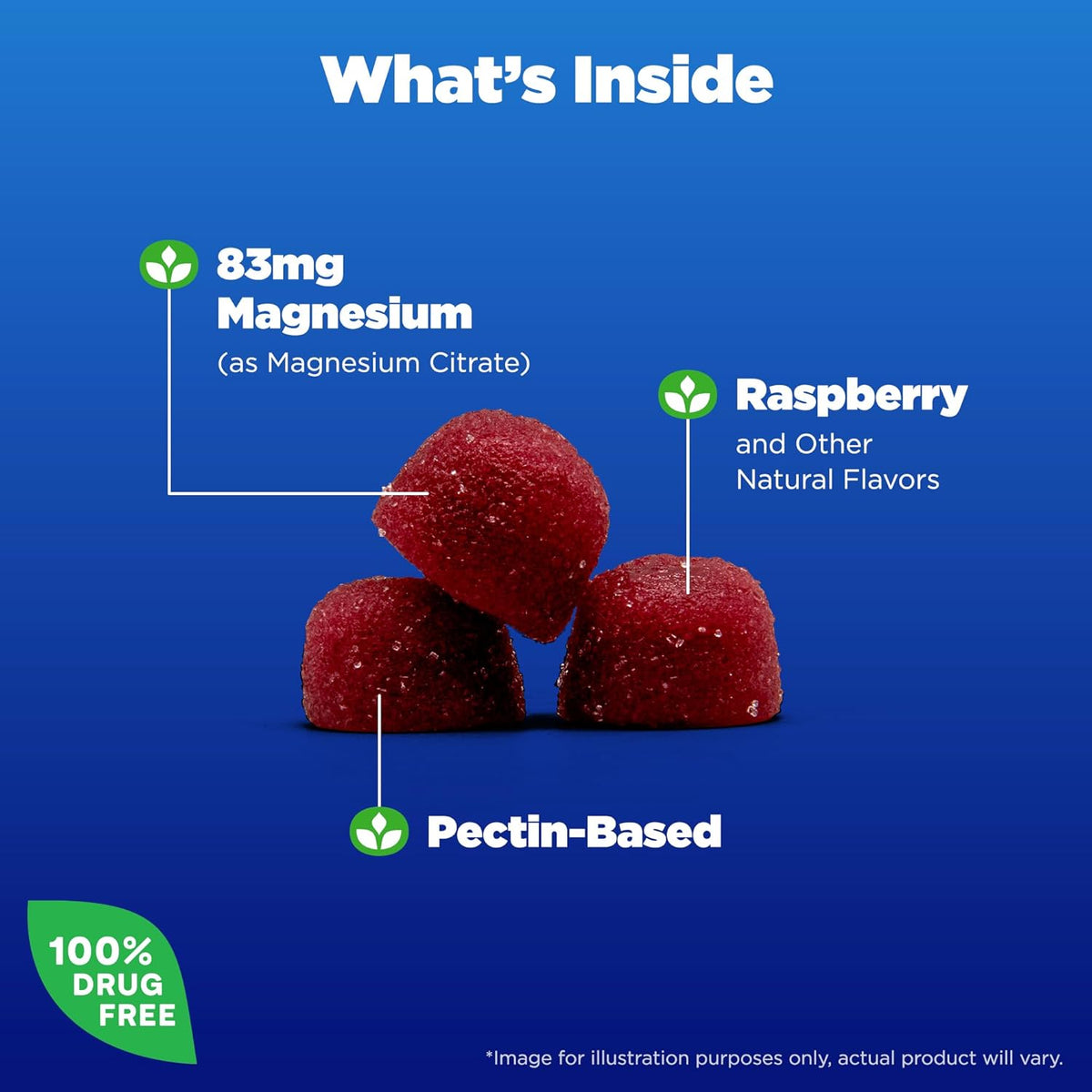 Natrol Kids Magnesium Citrate Gummies, Raspberry Flavour, 30 Chews – Food Supplement - görsel 2