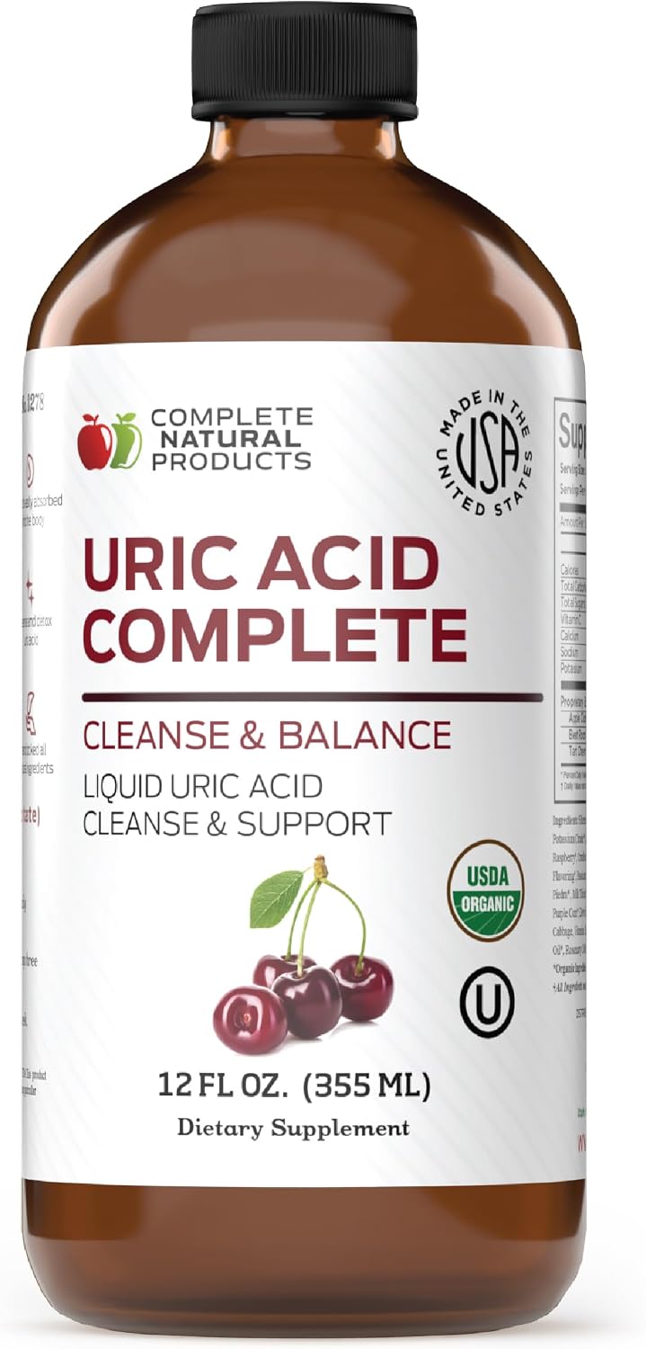 Complete Natural Uric Acid Complete - Liquid Supplement for Uric Acid Cleansing, Kidney Health & Blood Circulation - görsel 1