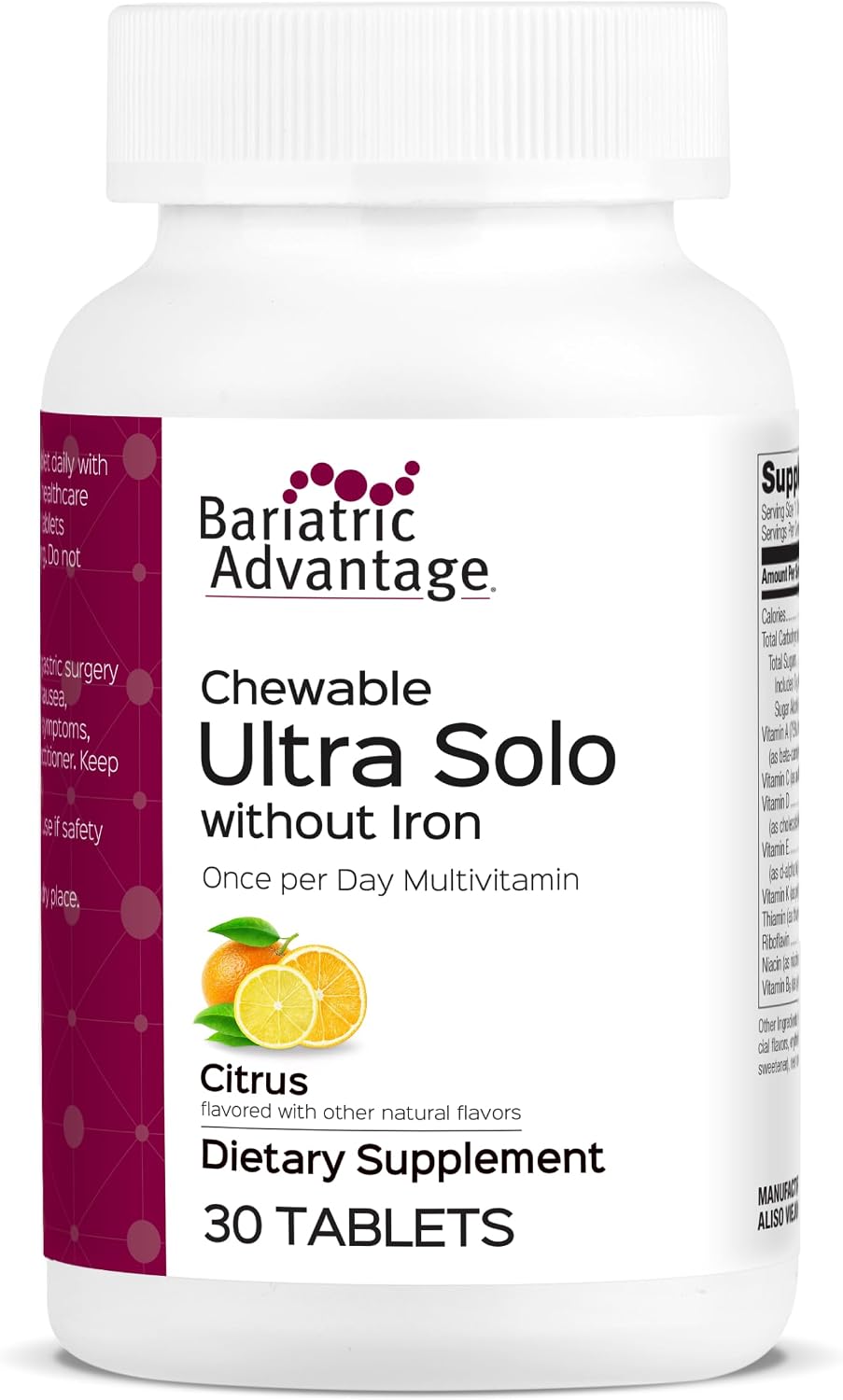 Bariatric Advantage Chewable Ultra Solo Without Iron – Once‑Per‑Day Multivitamin for Bariatric Surgery Patients - görsel 1