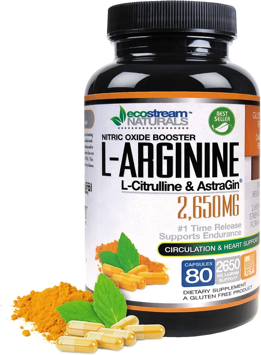 MAX 2650mg Nitric Oxide Booster with L-Arginine, L-Citrulline, and Astragin - Time Release Formula - görsel 1