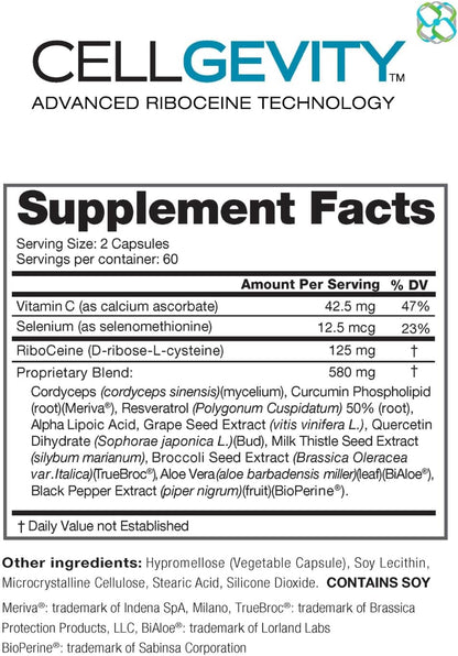 Advanced Riboceine Technology, 120 Vegetable Capsules, 60 Servings (Pack of 2)