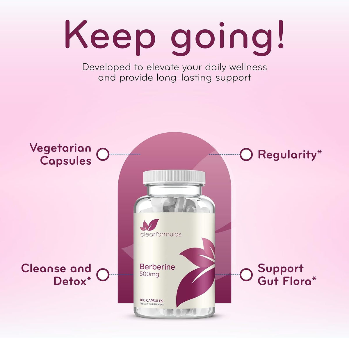 Clear Formulae Berberine Supplement 500mg | Vegan, Non-GMO & Gluten-free (6-Month Supply) - görsel 4