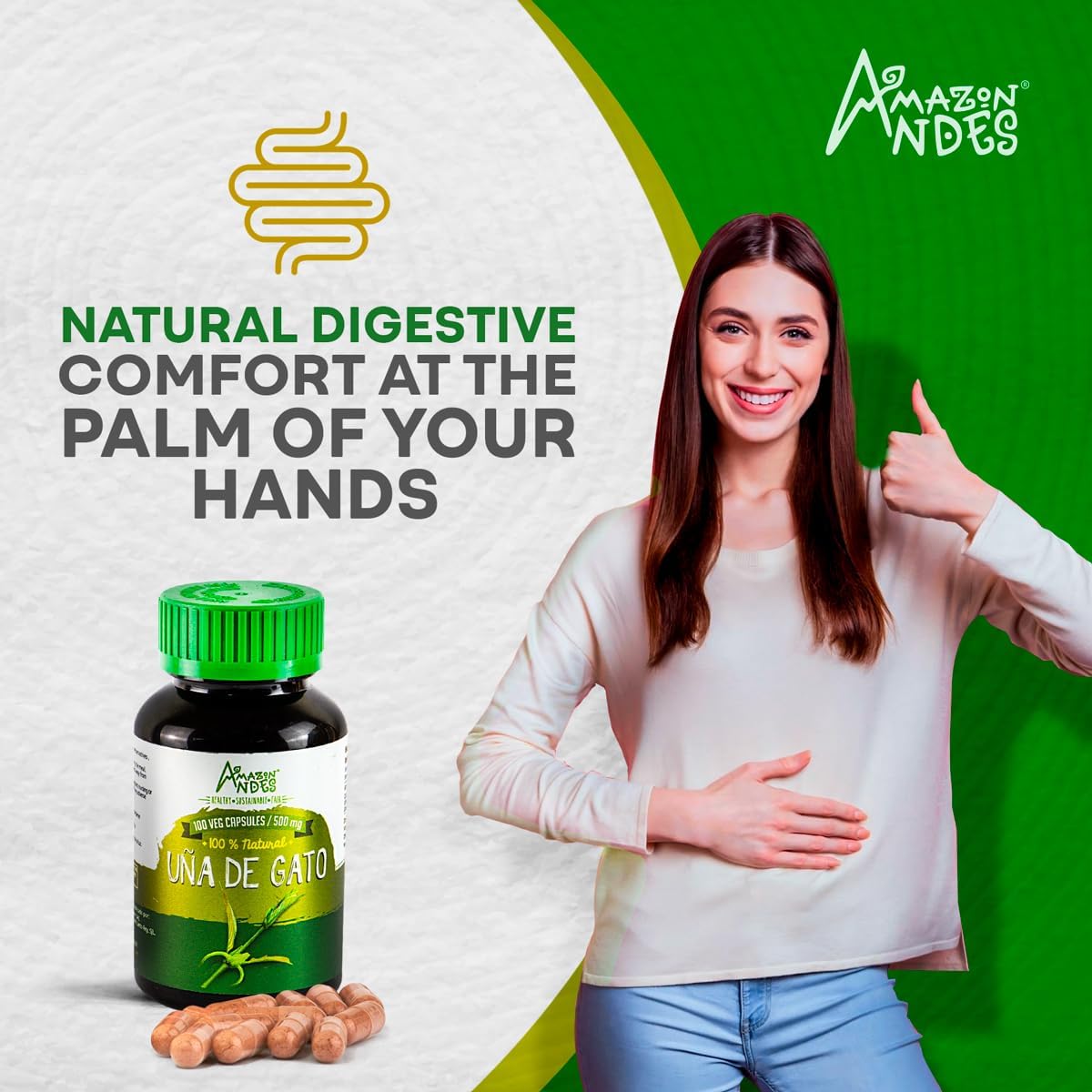 Cat's Claw (Uncaria Tomentosa) Capsules – 1000mg per Serving, Vegan, Sustainably Sourced - görsel 4