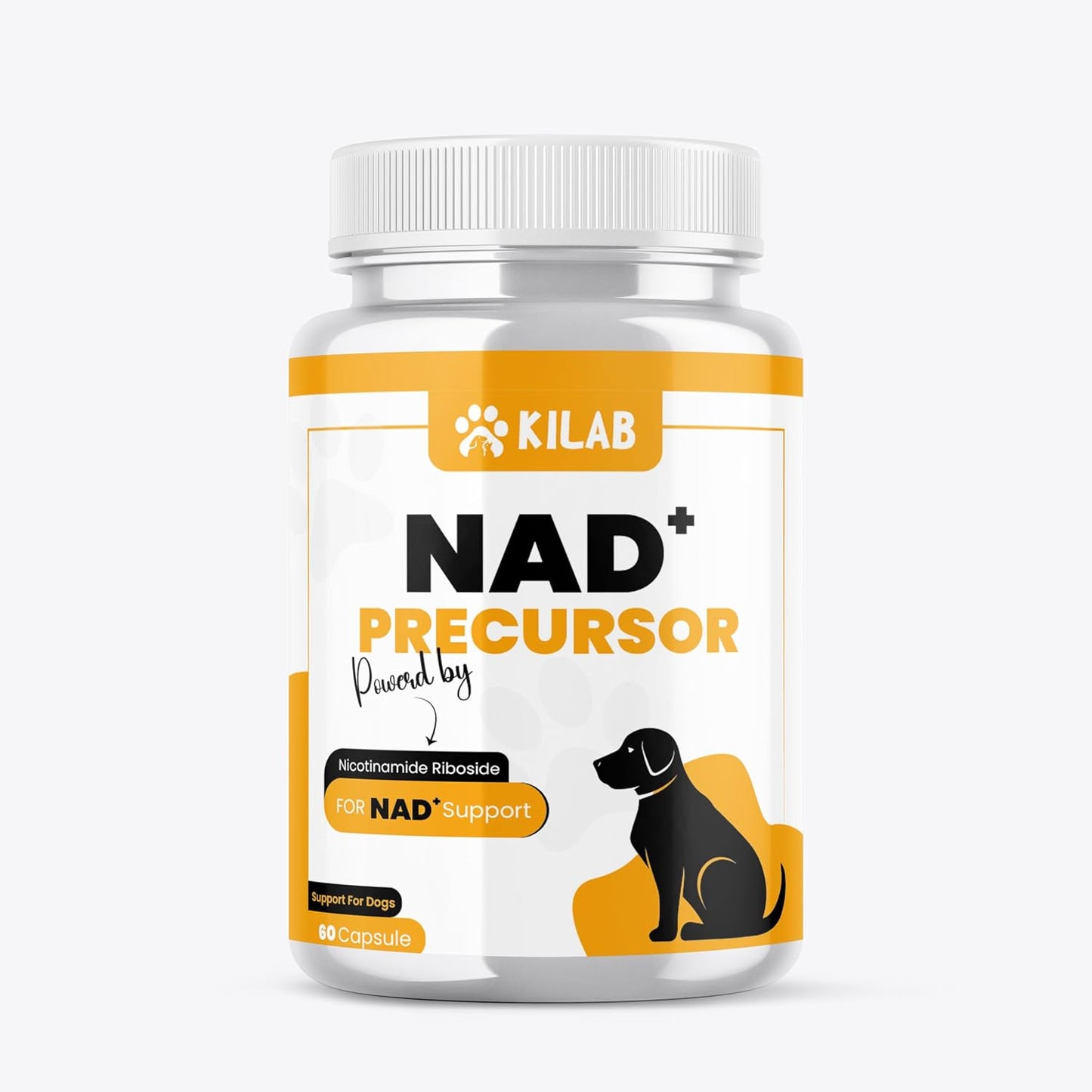 Kilab NAD+ Precursor Supplement for Dogs - 60 Capsules - Supports Healthy Ageing & Skeletal Muscle Support & Recovery - Brain, Heart, & Cellular Energy Support - Nicotinamide Riboside Chloride - görsel 1