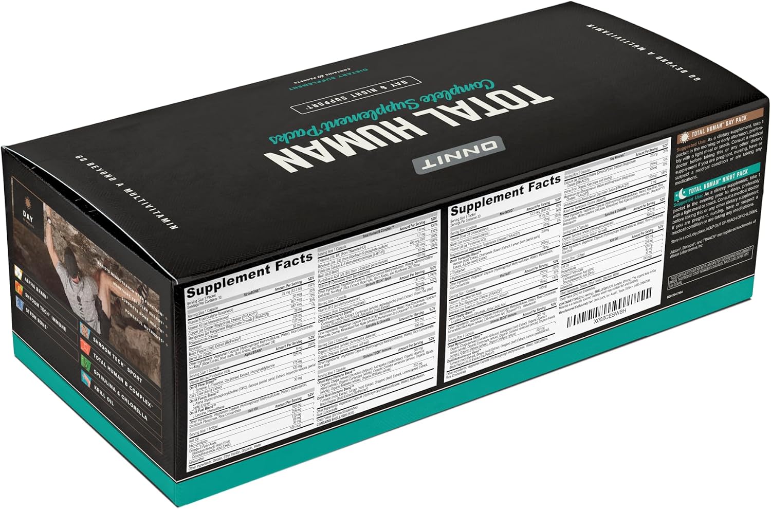 ONNIT Daily Performance & Wellness Bundle: Alpha Brain Nootropic Capsules (90 Count) + Total Human Day & Night Packs (30-Day Supply) - görsel 7