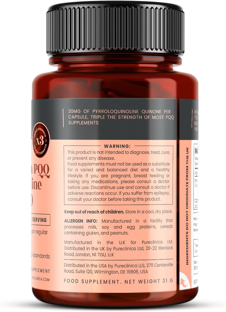 Triple Strength PQQ 30 mg – 60 Vegetable Capsules - görsel 9
