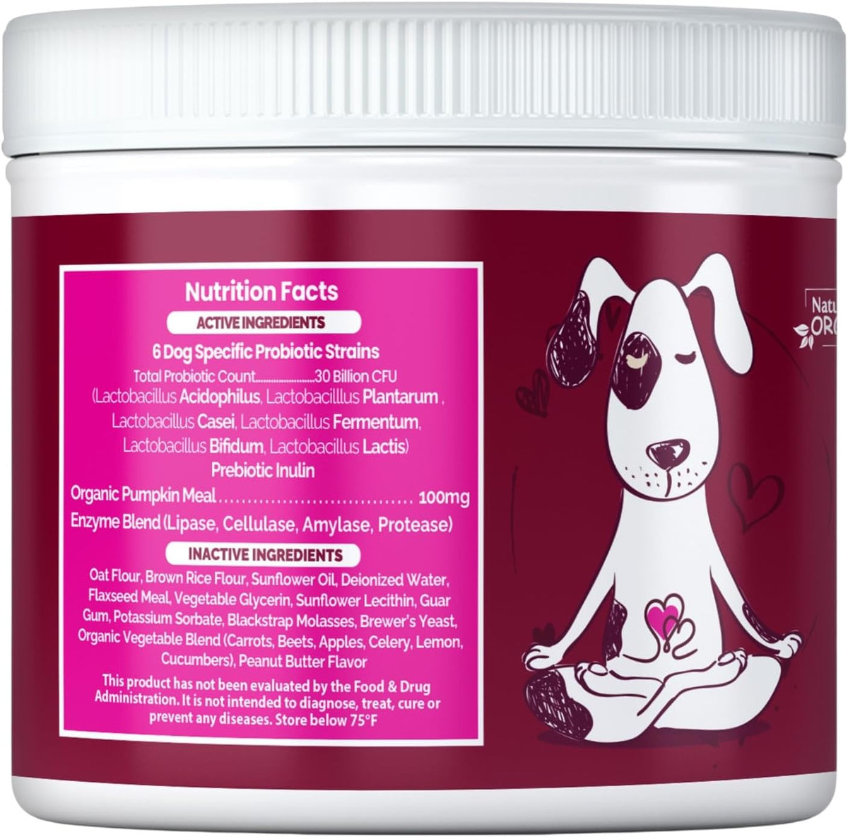 Live Well Dog Probiotic Chews for Dogs – 6-Strain Blend, Peanut Butter Flavour, Soft Chews - görsel 2