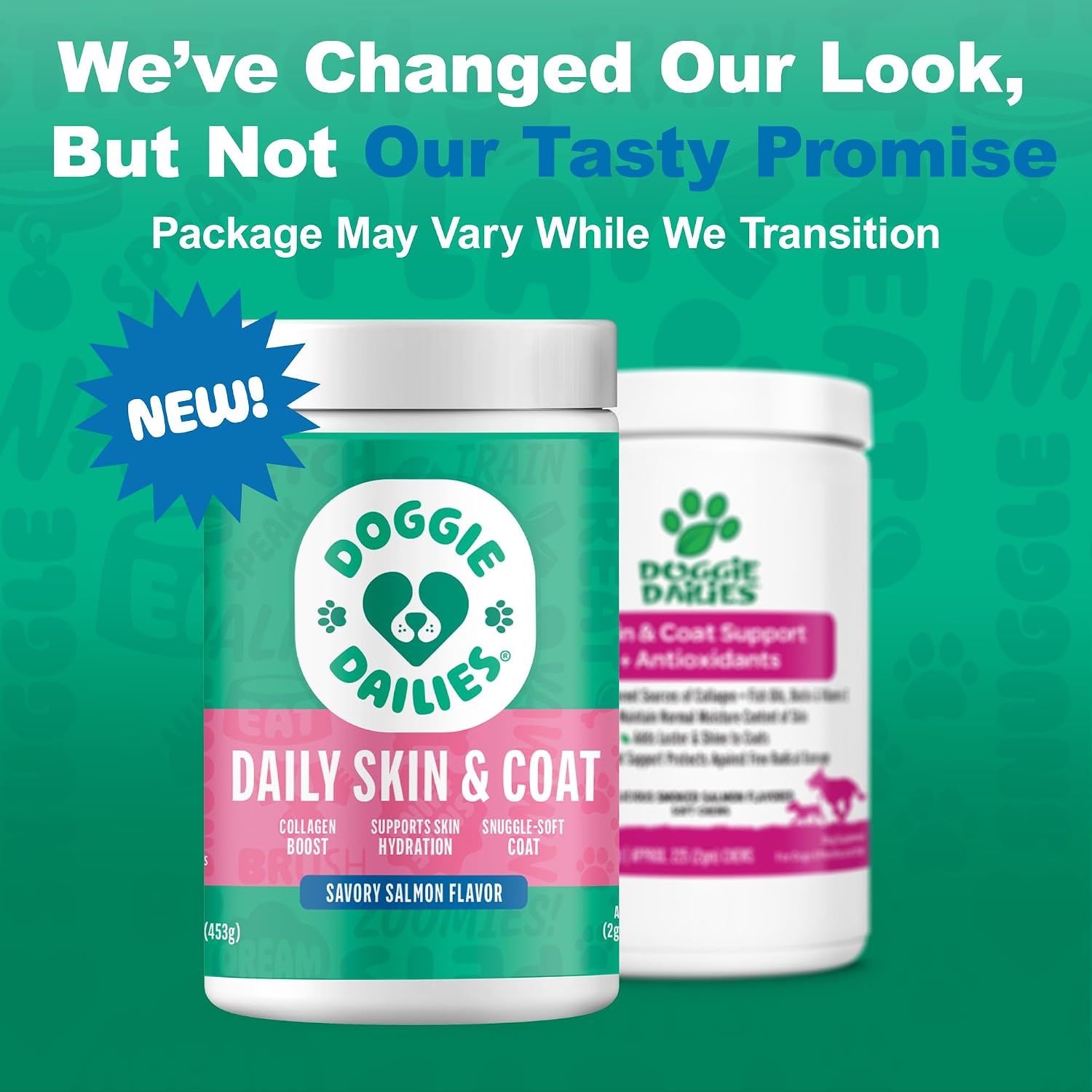 Doggie Dailies Skin & Coat Supplement for Dogs – Salmon Oil with Collagen, 225 Soft Chews - görsel 2