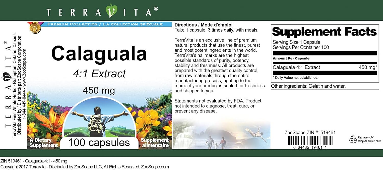 Calaguala 4:1-450 mg (100 Capsules, ZIN: 519461) - 3 Pack - görsel 3