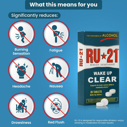 RU-21 Food Supplement for After-Drinking Support (120 Tablets)