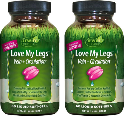 Irwin Naturals Love My Legs - 60 Liquid Soft gel capsule Capsules - Supports Healthy Leg Veins, Capillaries & Circulation