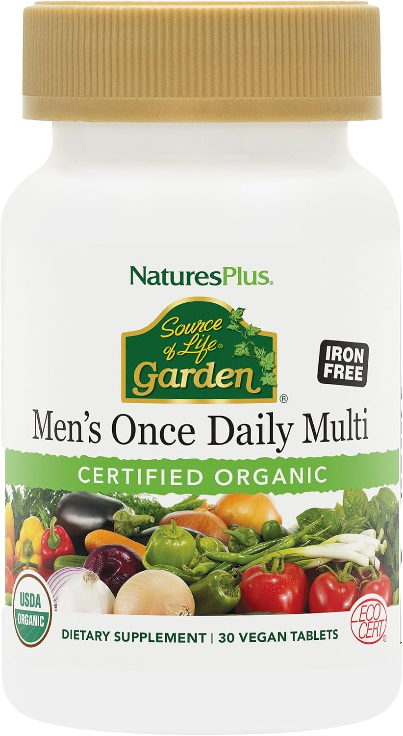 NaturesPlus Source of Life Garden Men’s Once Daily Multivitamin - 30 Tablets - görsel 1