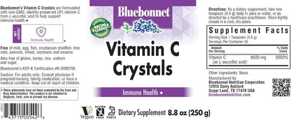 Bluebonnet Nutrition Vitamin C Crystals, 250 g (8.8 oz)