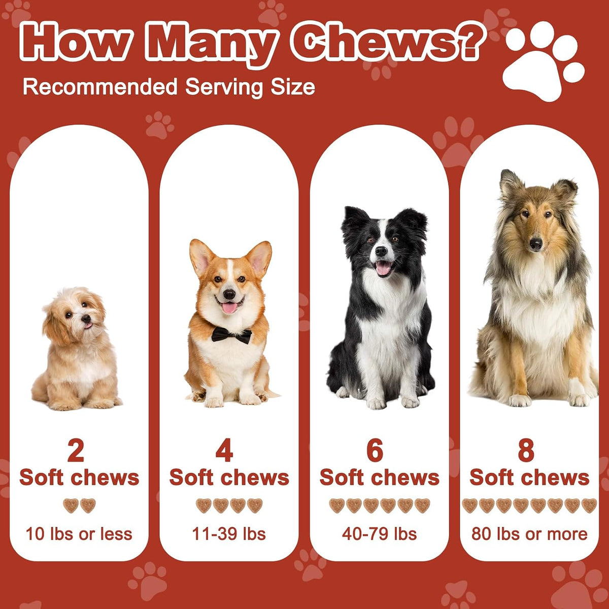 Dog Multivitamin Chewable, with Glucosamine Chondroitin, Digestive Enzymes & Probiotics, for Digestion Support, Immune, Skin, Coat, Joints & Bones Healthy, 120 Chews - görsel 7