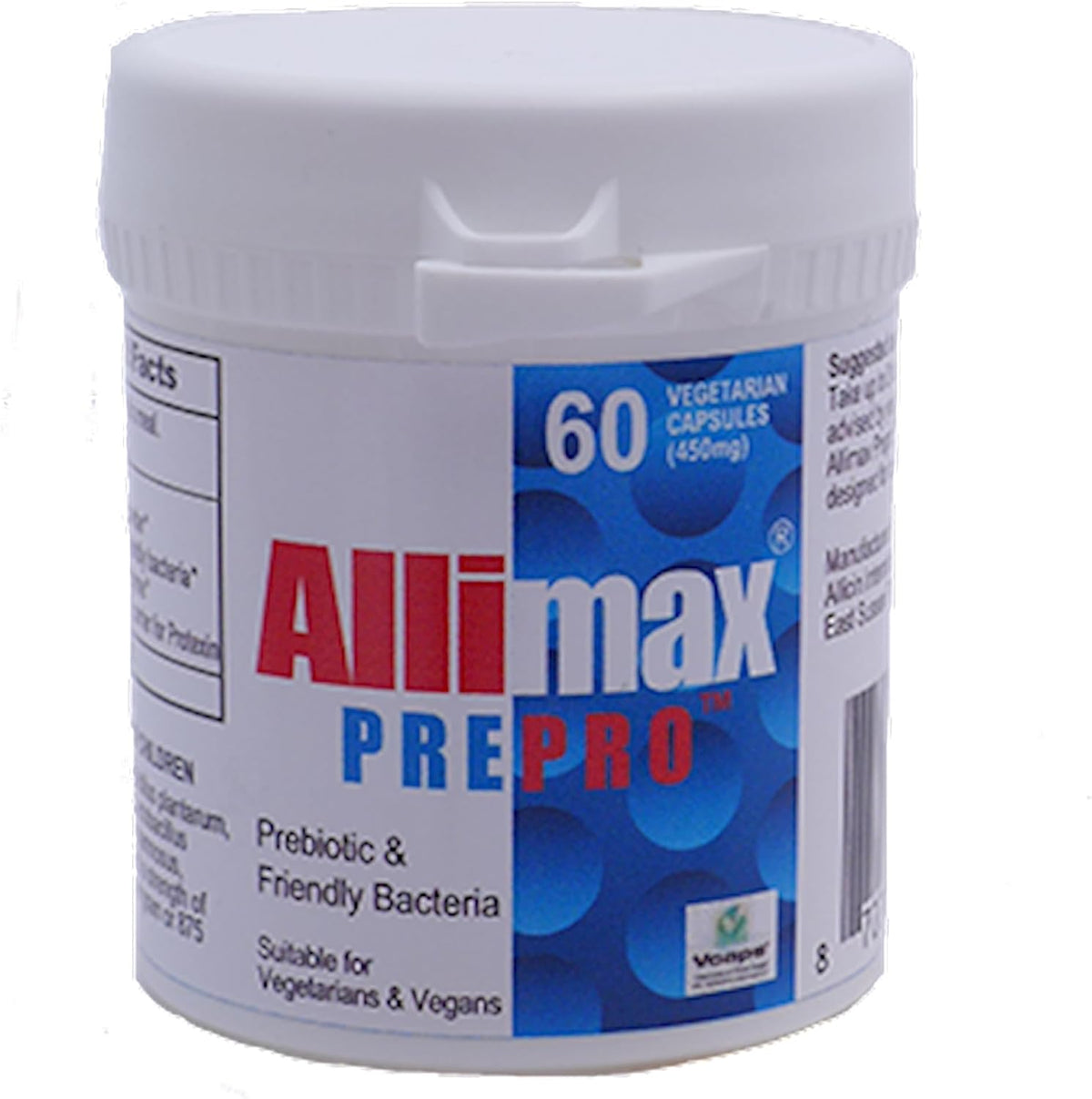 ALLIMAX Pre Pro - 60 Capsules - Stabilised Allicin Plus Prebiotics, Probiotics and Digestive Enzymes - görsel 1
