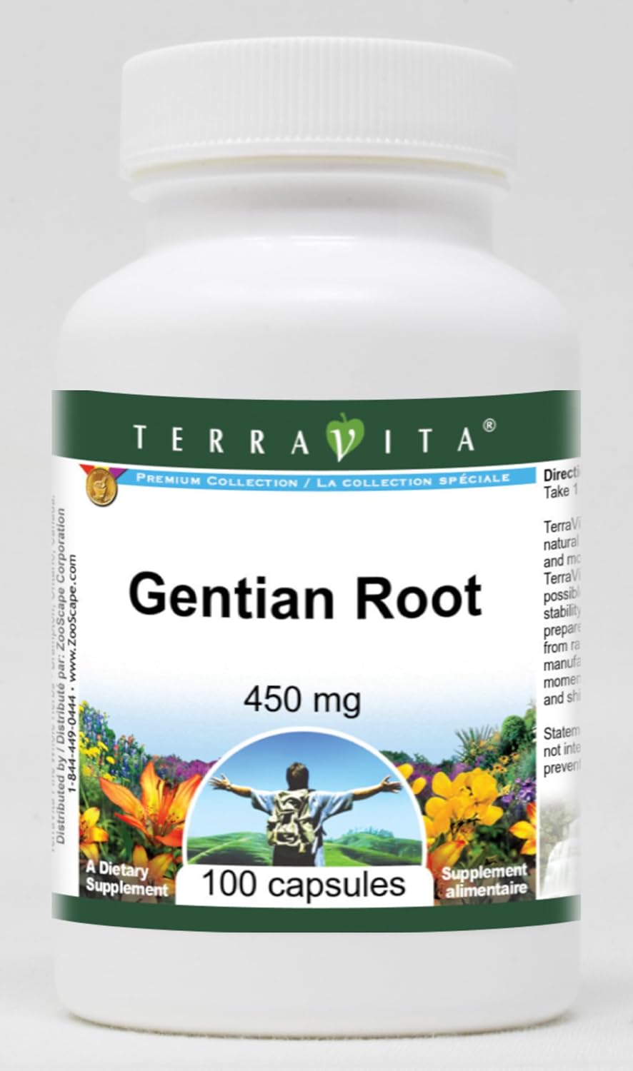 Gentian Root - 450 mg (100 Capsules) - görsel 1