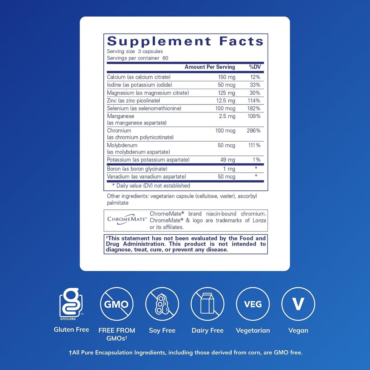 Pure Encapsulations Mineral 650 Without Copper & Iron - Hypoallergenic Chelated Minerals, 180 Capsules - görsel 2