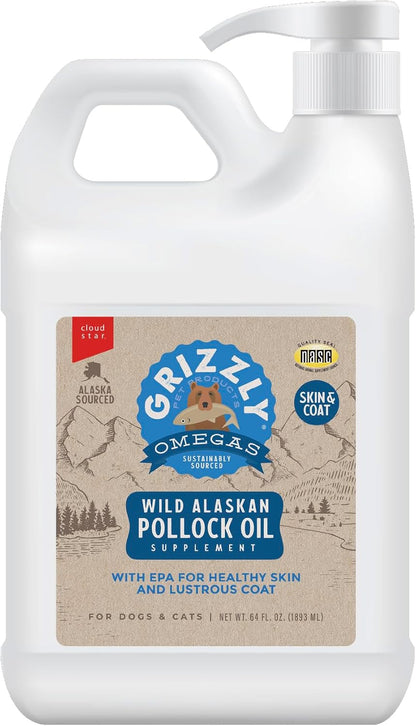 Grizzly Pollock Oil Dog Food Supplement, 1.9 L