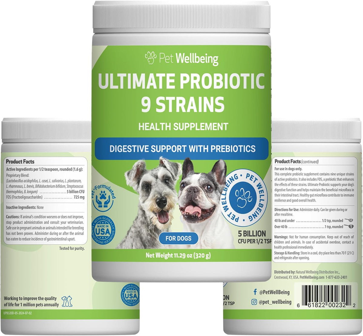Pet Wellbeing Ultimate Probiotic – 9 Strains for Dogs and Cats, Digestive and Urinary Tract Support, 160g - görsel 10