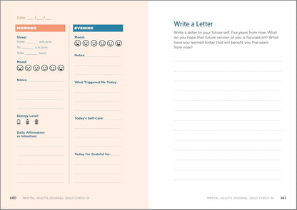 Mental Health Journal: Daily Check-In: 70 Days of Reflection Space to Track Your Moods, Intentions and Wellbeing