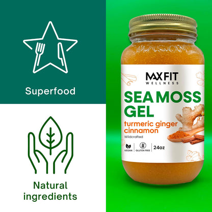 Sea Moss Gel Raw (12 Flavours) 680g Wildcrafted Gold Sea Moss Gel from St Lucia - 92 Vitamins and Minerals - Pure Raw + Non-GMO - Vegan Superfood