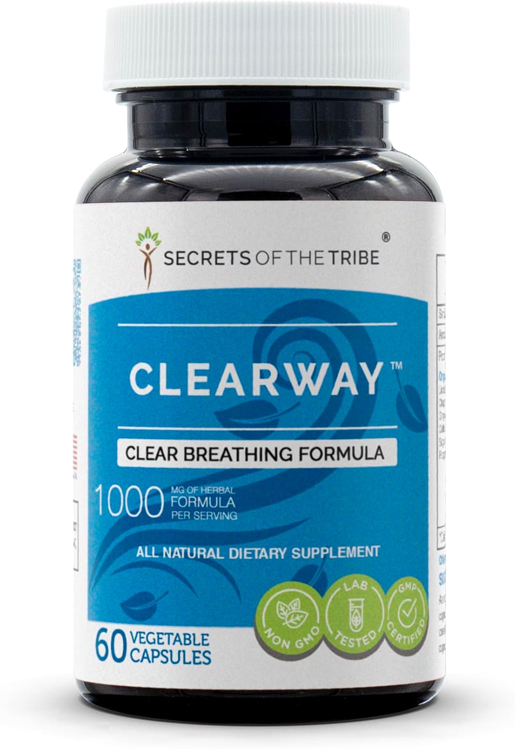 Secrets of the Tribe Clearway Clear Breathing Formula Herbal Supplement Blend (60 Capsules) - görsel 1