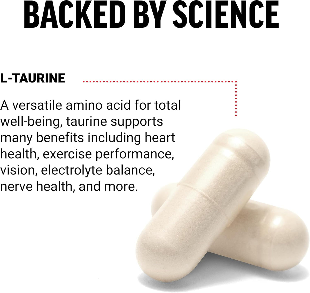Force Factor Taurine Food Supplement, Taurine 500mg Capsules Antioxidant Food Supplement to Support Nervous System and Cellular Health, Vegan, No Gelatine, Non-GMO, 180 Vegetable Capsules - görsel 3