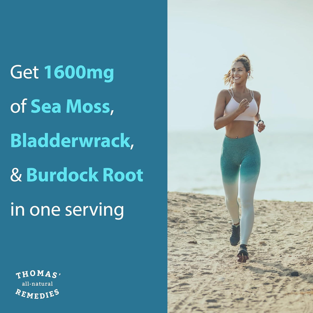 Thomas' all-natural Remedies Irish Sea Moss Capsules with Bladderwrack and Burdock Root - Organic Seamoss Capsules for Gut Health, Digestion, Energy and Immune Support (120 Capsules) - görsel 3