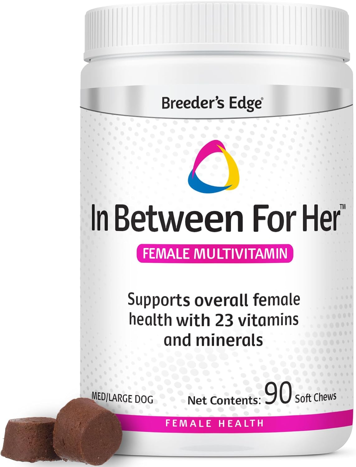 Breeder's Edge In Between for Her, Daily Multivitamin Supplement for Breeding Dogs and Cats, Fills Nutritional Gaps, and Supports Moms in Between Breeding, 90 Tablets Medium & Large Dog - görsel 1