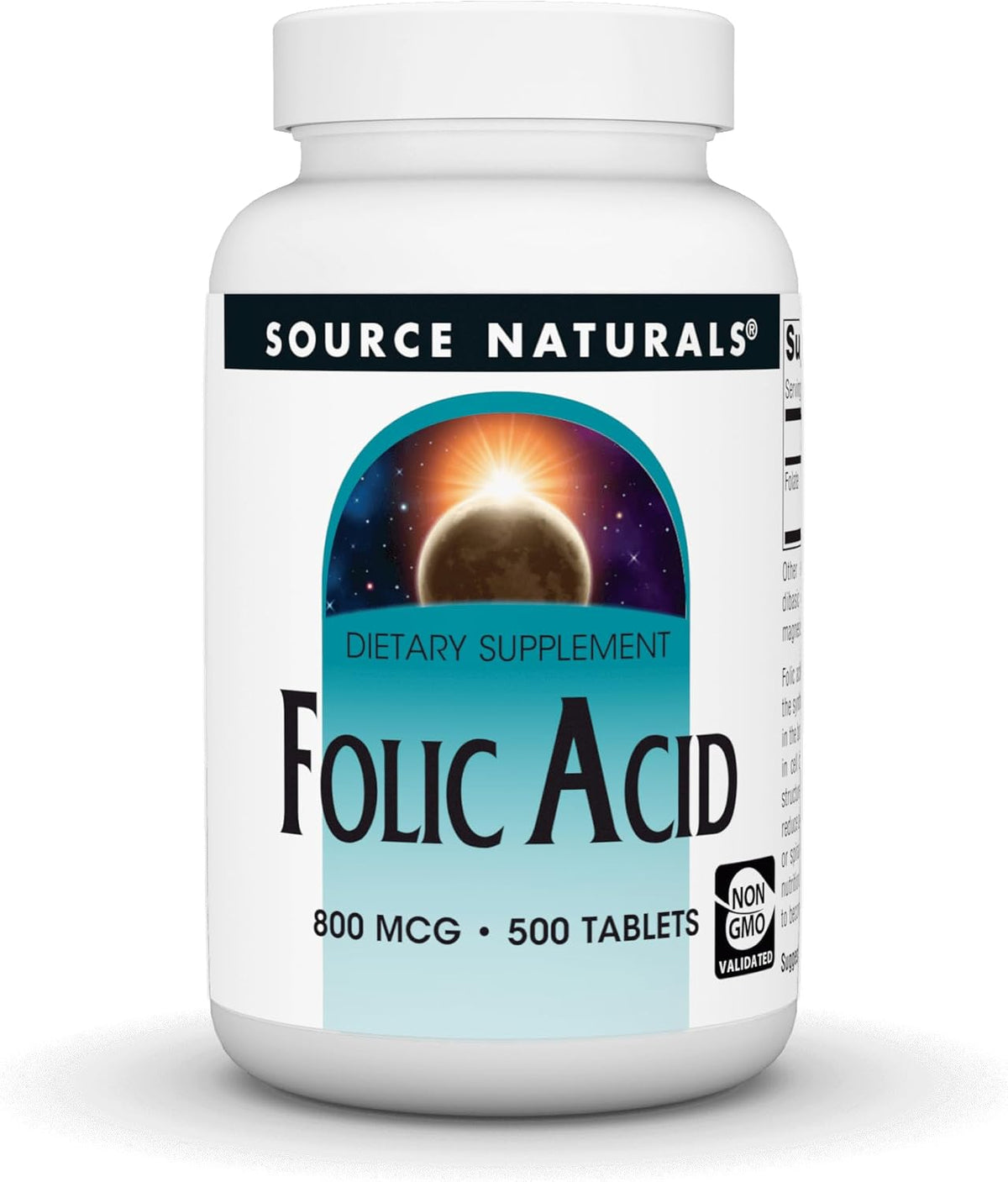 Source Naturals Folic Acid 800 mcg, 500 Tablets - görsel 1