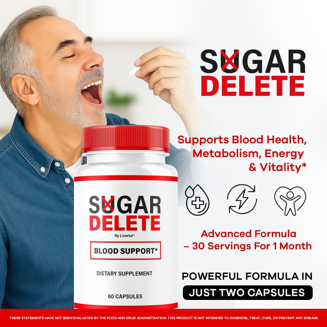 Sugar Delete Capsules - Premium Formula with Natural Ingredients for Blood Glucose Support, 60 Capsules - görsel 2