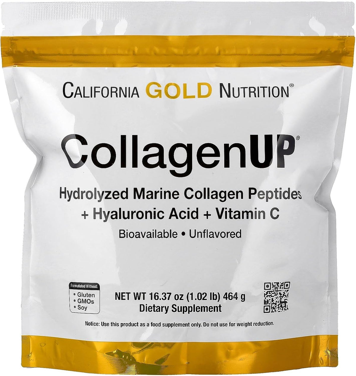 California Gold Nutrition CollagenUP®, Hydrolysed Marine Collagen Peptides with Hyaluronic Acid and Vitamin C, Unflavoured, 206 g - görsel 6